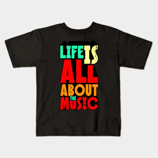 Music is Full of Music Kids T-Shirt by FabRonics